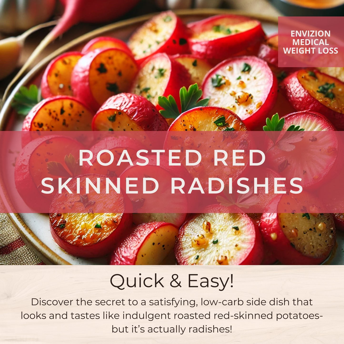 Roasted Red Skinned Radishes